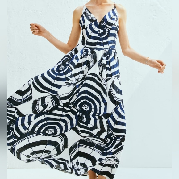 H&M Long Strappy Dress White/navy Blue Patterned Fitted Bodice Nwt - afp-fysiotherapie.nl H&M Long Strappy Dress White/navy Blue Patterned Fitted Bodice Nwt - afp-fysiotherapie.nl